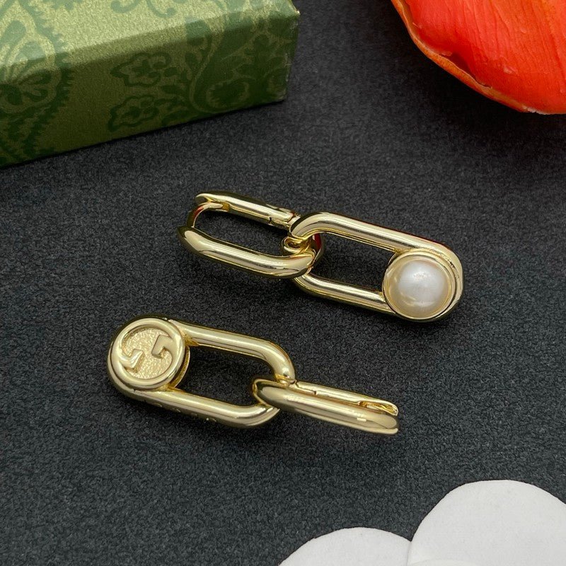 GG Pearl Link Earrings