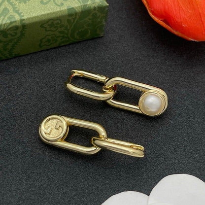 GG Pearl Link Earrings