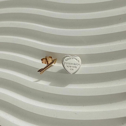 Tiff Lovestruck Heart Tag & Arrow Earrings