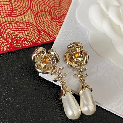 CC Camellia Pearl Earrings