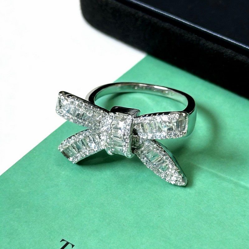 T Bow Diamond Ring