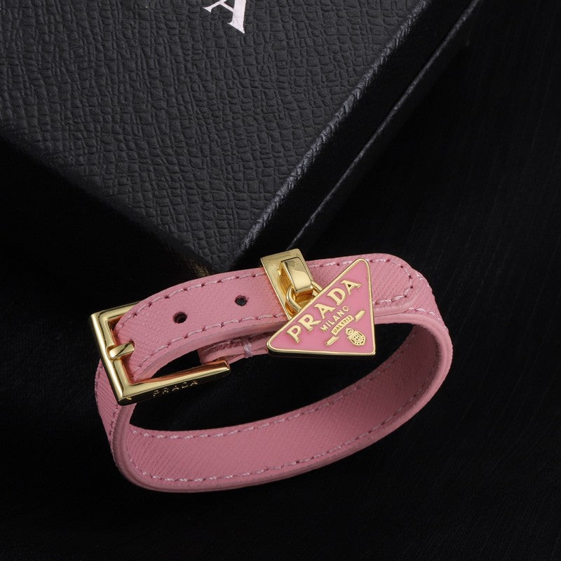 Pra Pink Leather Bracelet