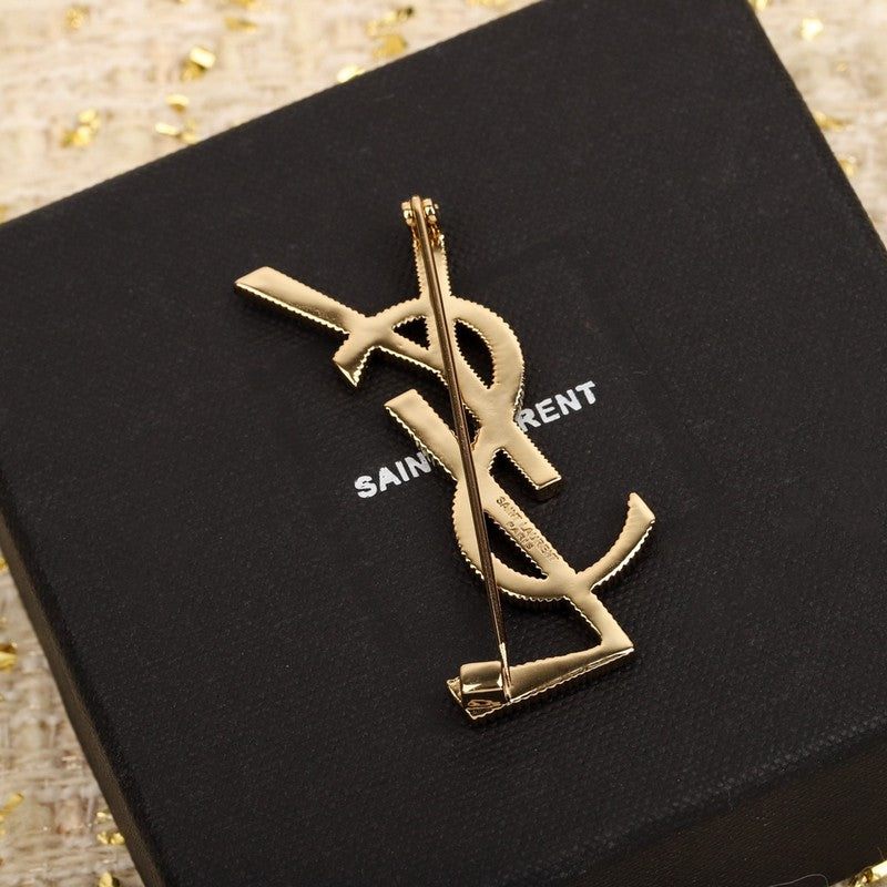 Saint Stripe Gold Brooch