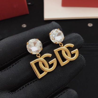 DG Crystal Gold Earrings