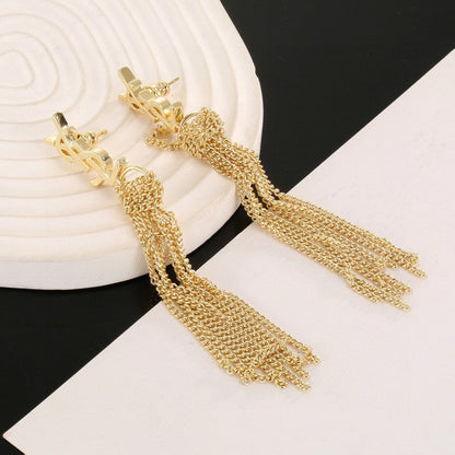 Saint Tassel Gold Earrings