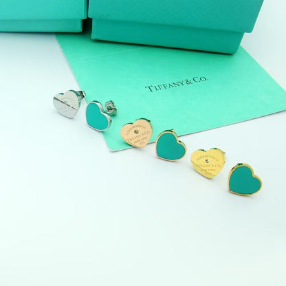Tiff Blue Heart Earrings