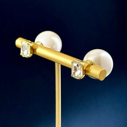 CD Pearl Crystal Earrings