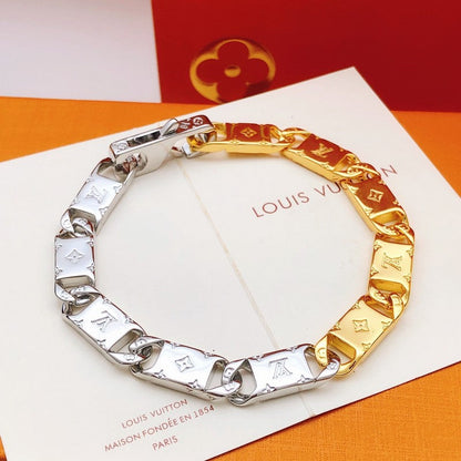 Louis Yellow & White Gold Chain Bracelet