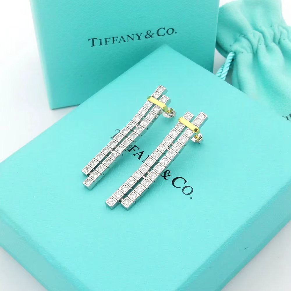 Tiff Edge Drop Earrings