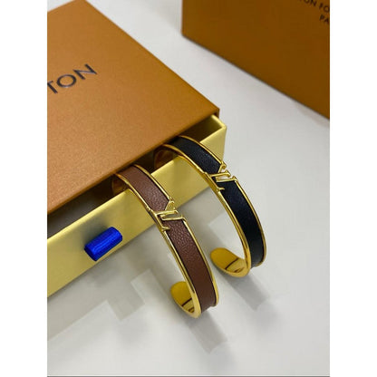 Louis Leather Gold Bracelet