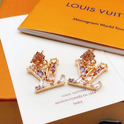Louis Iconic Color Crystal Earrings