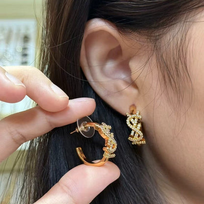 Saint Gold Diamond Circle Earrings
