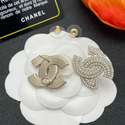 CC Pearl & Diamond Earrings
