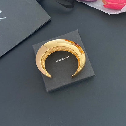 Saint Wide Gold Vintage Bracelet