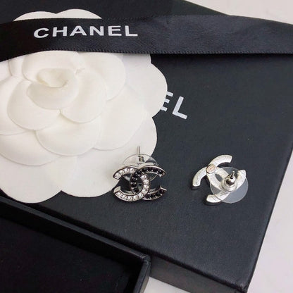 CC Black Gold Diamond Earrings