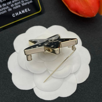 CC Star Gold Brooch