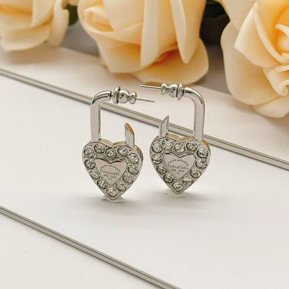 Tiff Diamond Heart Earrings