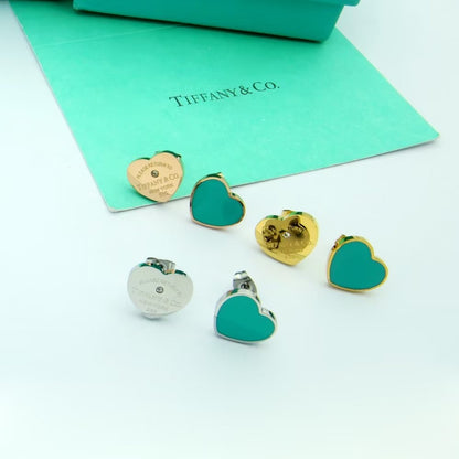 Tiff Blue Heart Earrings