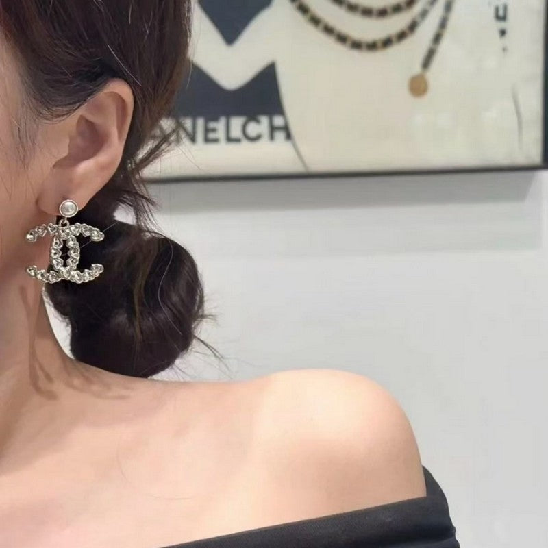 CC Pearl & Crystal Earrings