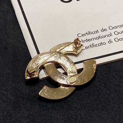 CC Diamond Gold Brooch