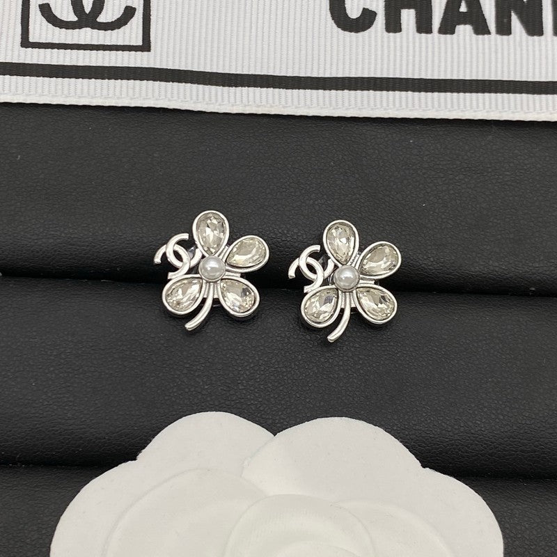 CC Flower Crystal Earrings