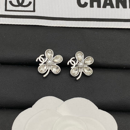CC Flower Crystal Earrings