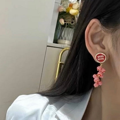 Miu Blue & Pink Ball Earrings
