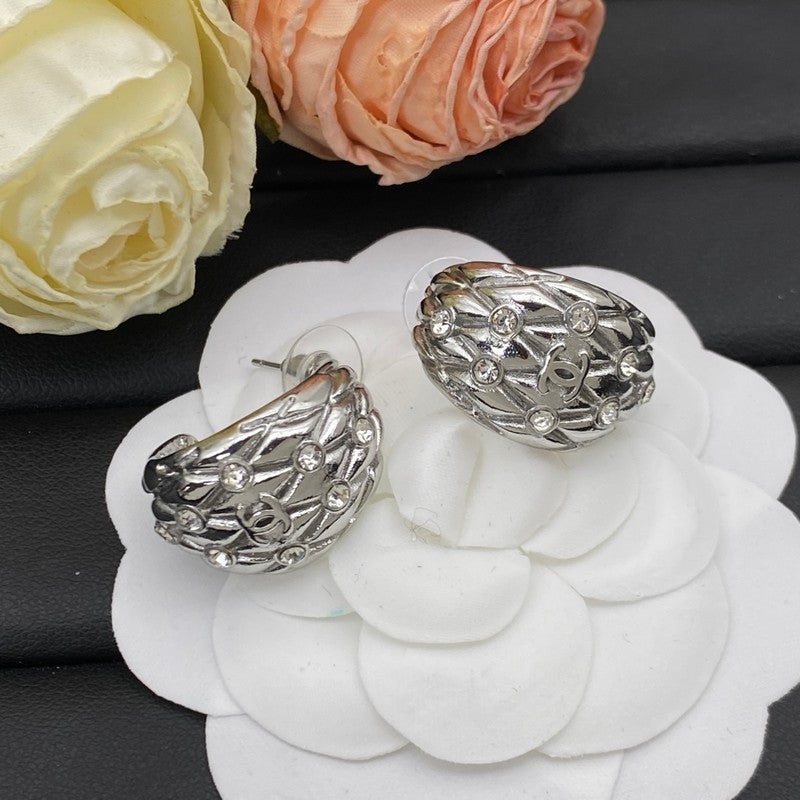 CC Feather Diamond Earrings