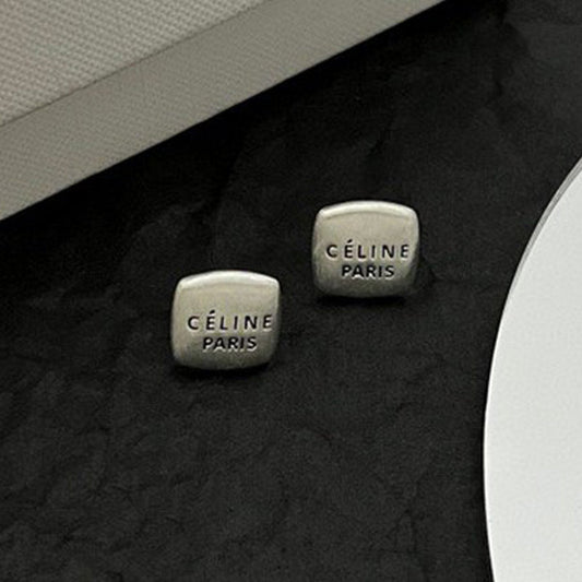 CE White Gold Earrings