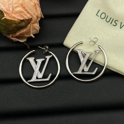 Louis Louise Hoop Pearl Gold Earrings
