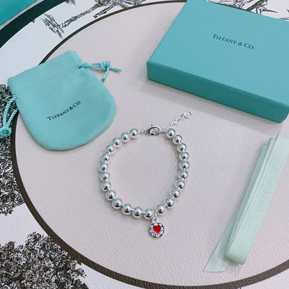 Return to Tiffany Red Heart Bead Bracelet