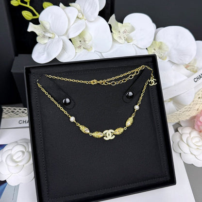 CC 26C Crystal Gold Necklace