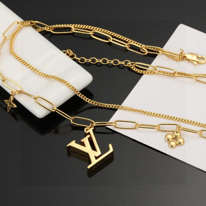 Louis Pink Crystal Necklace