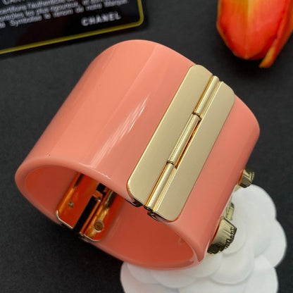 CC Gold Pink Resin Bracelet