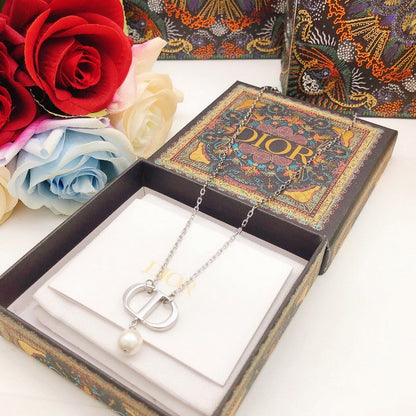 CD Petit Pearl Drop Necklace