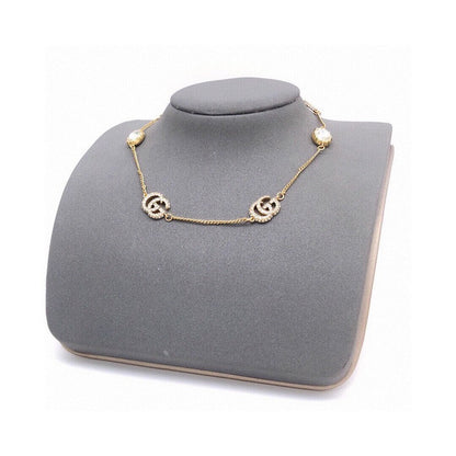 GG Pearl Gold Chain Necklace
