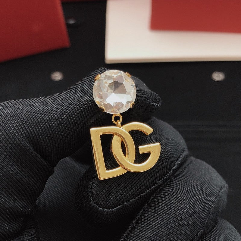 DG Crystal Gold Earrings