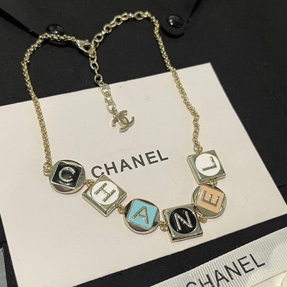 CC Color Logo Choker Necklace