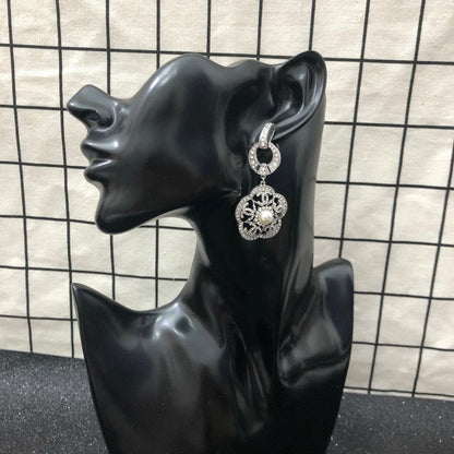 CC Camellia Diamond Pendant Earrings