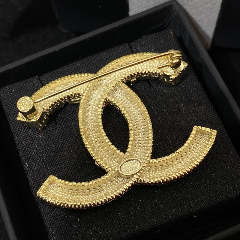 CC Diamond Gold Brooch