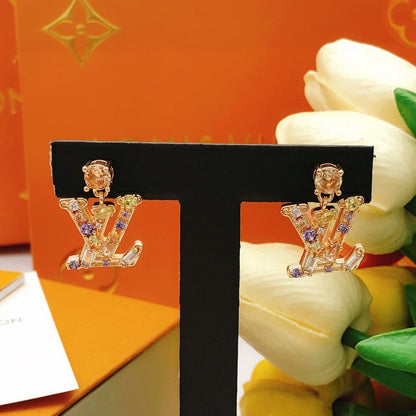 Louis Iconic Color Crystal Earrings