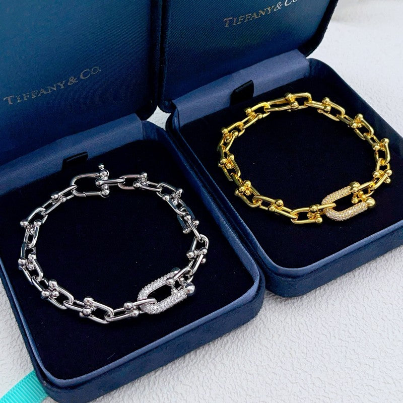 Tiff HardWear Diamond Gold Bracelet