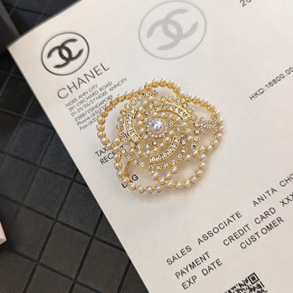 CC Camellia Pearl Brooch