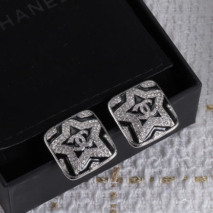 CC Black & White Diamond Earrings