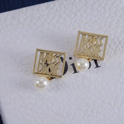 CD Miss Pearl Gold Earrings