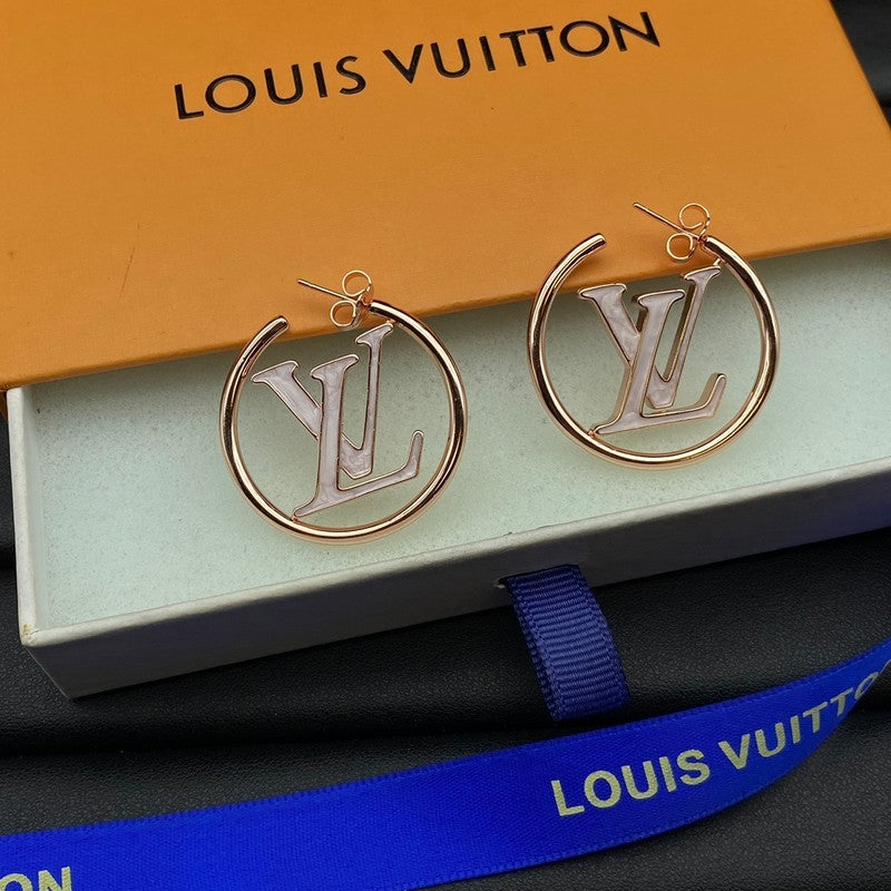 Louis Louise Hoop Pearl Gold Earrings