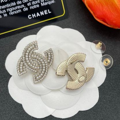 CC Pearl & Diamond Earrings