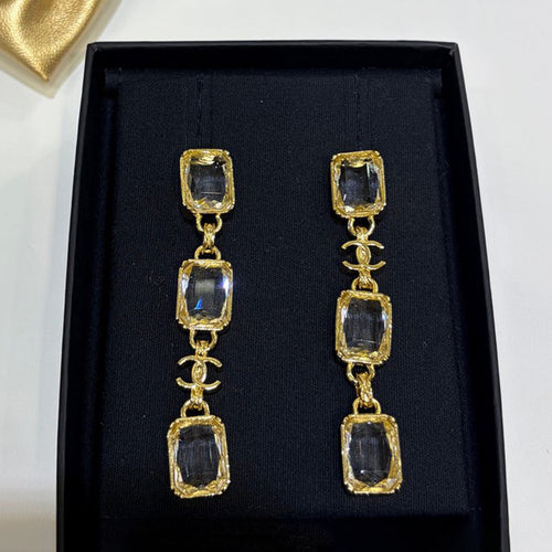 CC 26P Crystal Gold Earrings