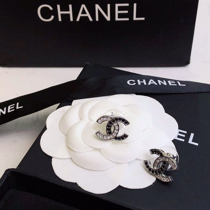CC Black Gold Diamond Earrings