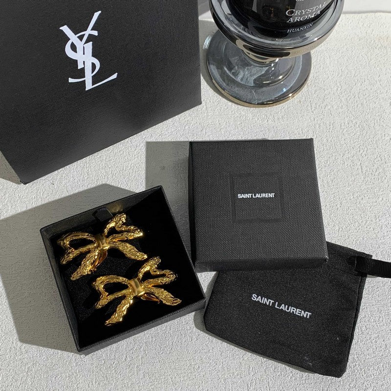 Saint 26C Butterfly Gold Earrings